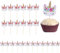 Fc'Noqgn Einhorn Muffin Dekoration, 24 Stück, Lila, Cupcake Topper, Kuchendekoration, für Feier