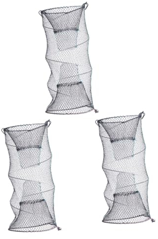 4-teiliges Maschennetz, tragbarer Angelkescher, einfach zu verwenden, Köder per Hand zu werfen, Angelköder-Maschennetz, Köderfisch-Kescher, Faltbarer Köderwurf, Fischnetz, Fischernetz, Krabb