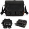 Cwatcun Camera Bag, Vintage Canvas Flap Camera Messenger Bag for Photography with Tripod Holder, DSLR/SLR/Mirrorless Camera Case Professional, Camera Shoulder Bag Compatible with Canon/Nikon/Sony-S