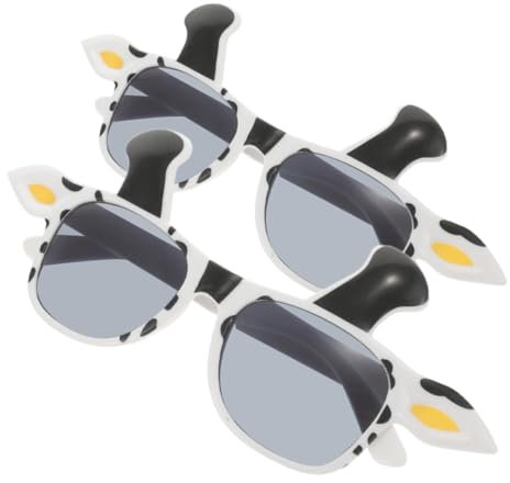 TOGEVAL 2St Kuhbrille lustige brille tierische Partygeschenke lustige Party-Sonnenbrille Kuh Brille Kuh-Kostümzubehör Lustige Tierbrille lustiges Kuhkostüm Frauen-Kuh-Sonnenbrille Stk