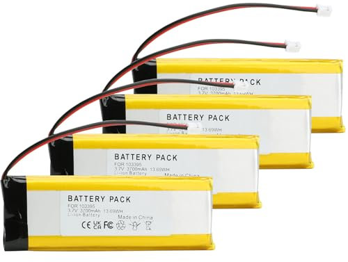 CHUNCAIL Batteria ai polimeri di litio 3.7V 3750mAh 103395 ricaricabile, con connettore JST, utilizzata per fai da te e vari piccoli elettrodomestici, si prega di confermare l'attrezzatura, dimensioni