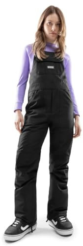 SIROKO B1-W Broad Peak Ski-Latzhose für Damen, Schwarz, Schwarz , 36