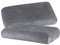 BaSaTex Cashmere Plüsch Kissenbezüge Spannbezüge 2er Pack für Nackenkissen und Gesundheitskissen | kuschelig weicher Kissenbezug | ca. 45-60 x 30-40 cm – 20 cm Steg | Farbe: Anthrazit