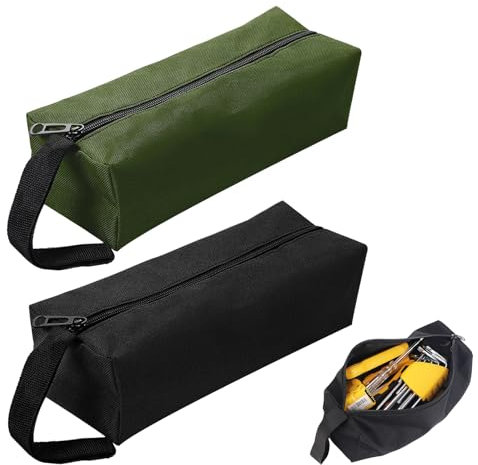2 Stück Werkzeugtasche Klein Leer,Tragbare Werkzeug Tasche Klein,Wasserdichte Pouch Tool Bag,Mehrzweck Cloth Werkzeugtasche Leer,für Autotasche Aufbewahrung Fahrradtasche Wallet,Mit Reißverschluss