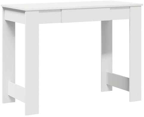 vidaXL Escritorio de Madera contrachapada Blanco 100x45x75 cm, Escritorio de Oficina, Mesa de Ordenador, Escritorio de Estudio