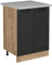 Vicco Küchenunterschrank R-Line, Küchenkommode, Anthrazit Landhaus, 60 cm AP Marmor