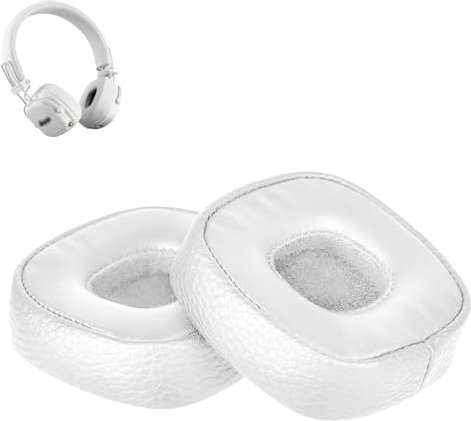 1 Paia Cuscinetti Cuffie per Marshall Major III, Cuscinetti Auricolari di Ricambio Major 3 Wired/Wireless, Memory Foam Protein Leather (Bianco)