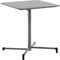 Dehner Gartentisch Chicago, Balkontisch klappbar, bis zu 4 Sitzplätze, 70 x 74 x 70 cm, Metall pulverbeschichtet/Stein, grau