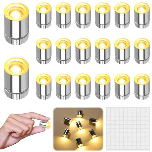 20 Pezzi Mini Luce LED a Batteria, Luci a LED in Miniatura Decorative Lucine Piccola Lampada Giocattolo Bianco Caldo Adatto per Giocattoli Decorativi Case Delle Bambole Modelli Artigianali Fai-Da-Te