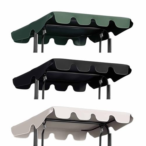 Swing Chair Canopy Replacement,2 & 3 Seater Garden Swing Seat Cover,Waterproof, Windproof, Anti-UV, Heavy Duty Rip Proof Hammock Top Cover,replacement canopy(Cover Only),002,142 * 120 * 18cm