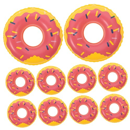 CVUTOVO 10 Stück Teiliges Mini Schwimmring Deko für Puppenhaus Schwimmring Ornamente für Kreative Spielwelten für Sicher und Wiederverwendbar
