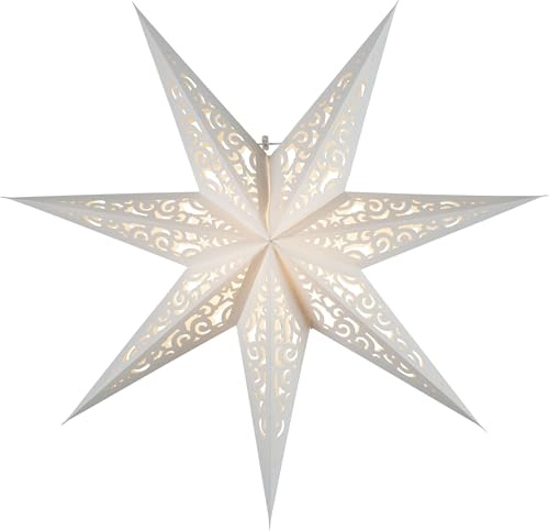EGLO Weihnachtsstern zum Aufhängen Lace, Weihnachtsdeko Stern | Weihnachtsbeleuchtung, Papier in weiss
