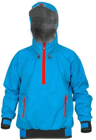 WJLYDM Kajak Trockenanzug for Männer mit Latexdichtung, wasserdicht, atmungsaktiv, Paddeln, Kajakfahren, Surfen, Angeln(Blue,XXL)