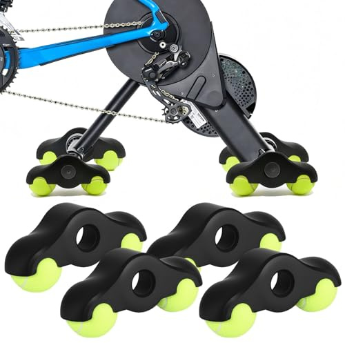 4 Pieces Rocker Plate, Simulation Swing for Kickr Core Cushioning Noise Cancellation, Indoor Cycling Snap Rocker Feet Adapter with 8 Balls for Wahoo Kickr Core Bicycle Resistance Trainer, Exercise