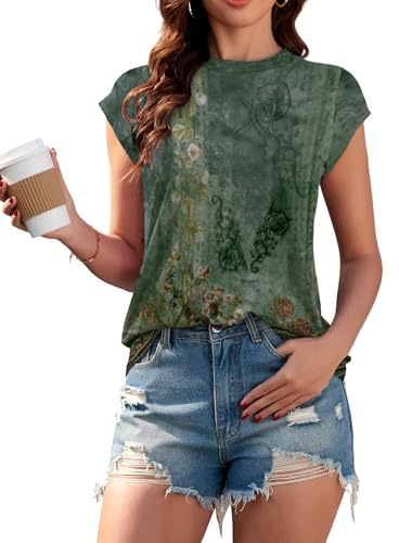 SENBATU T-Shirt Femme débardeur d'été à col Rond élégant et Basique Manches Courtes idéal pour Une Tenue Professionnelle ou décontractée