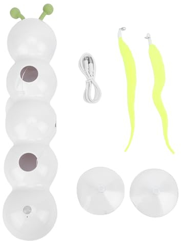 TZLMWDFRWG Caterpillar Cat Toy, Realistic Caterpillar Design Interactive Cat Toy, Self Entertainment Suction Cup Base Design Smart Sensing Electric Moving Action