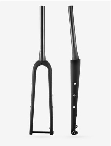 CZYWKDDPP Forcella per Bici Gravel 700C da Strada e ciclocross, Anteriore in Fibra di Carbonio, Freno a Disco, Rigida, Perno Passante 12 * 100mm, Max 700 45C
