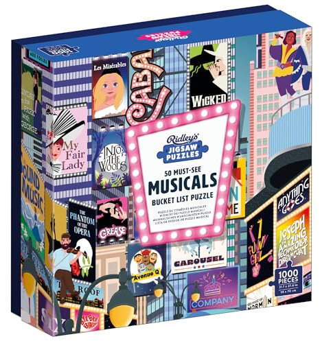 50 Must-see Musicals Bucket List Puzzle Box: 1000 Pieces