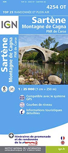 Korsika Sartène - Montagne de Cagna - Parque National de la Corse 1 : 25 000 (TOP 25)