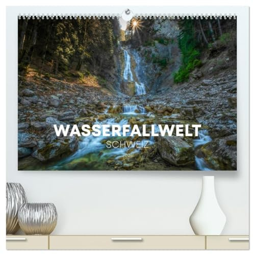 Wasserfallwelt Schweiz (hochwertiger Premium Wandkalender 2026 DIN A2 quer), Kunstdruck in Hochglanz: Landschaftsfotokalender mit den schönsten und ... der Schweiz. (CALVENDO Natur)