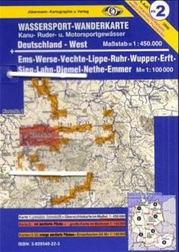 Jübermann Wassersport-Wanderkarten, Bl.2, Deutschland West