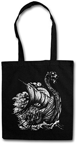 Urban Backwoods Viking Ship VIII Hipster Bag Beutel Stofftasche Einkaufstasche