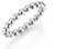 YoungDiamondFashion YDF Damen Kugelring flexibel elastisch dehnbar aus echtem 925 Sterlingsilber rhodiniert Stapelring Beisteckring Sammelring Größe 51