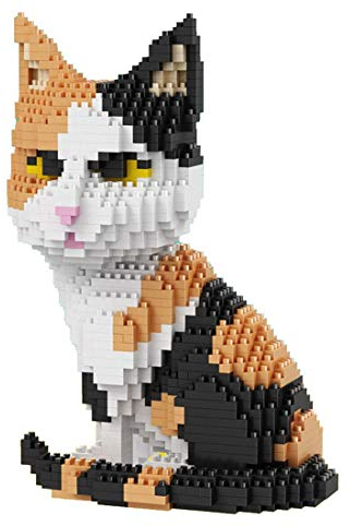 Balody Sitzende Katze, Figur zum Zusammenbauen mit Nanoblocks, 1300 Teile