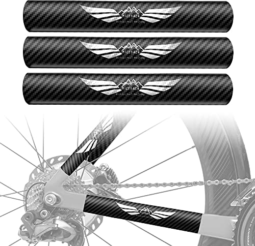 NICEDACK Kettenstrebenschutz Fahrrad, Fahrradkettenschutz Aufkleber Aufkleber Kettenstreben Fahrradrahmen Bandschutz für Mountainbike Kettenschutz Rennrad Klapprahmen Gabelschutz (3 Pack FBM)
