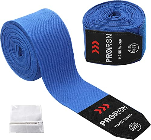 PROIRON Boxbandagen mit Daumenschlaufe Bandagen Boxen Halb Elastische Boxing Gloves mit Extra Breitem Klettverschluss Boxbandage Hand für Boxen MMA Kickboxen Box Bandage Sport
