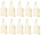 noTrash2003 Fairtrade Baumwolltragetasche 100% Bio Baumwolle Kurze od. Lange Henkel mit Fairtrade Logolabel, versch. Mengensets (10er Lange Henkel)