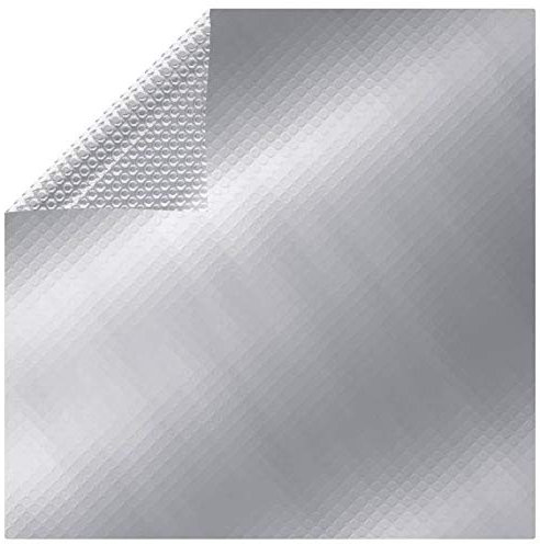 Tidyard Couverture de Piscine Solaire Bâche Piscine Rectangulaire Argenté 549x274 cm PE