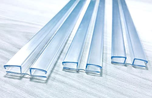 DistinctAndUnique Clear PVC Piano Style Living Hinge for 3/16 (4.5mm) or 1/8 (3mm) Material: No Screws or Glue - DIY for Plexiglass, Acrylic, Glass & More (24 inch, 3 Pack)