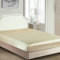 Spannbettlaken Bettlaken 200x200 Taupe Gold Beige Braun Boxspringbett Satin Bettlaken Glänzend Seide Spannbetttuch Leintuch für 200 x 200 Uni Muster Spannleintuch für Hohe Matratze bis 25-30 cm