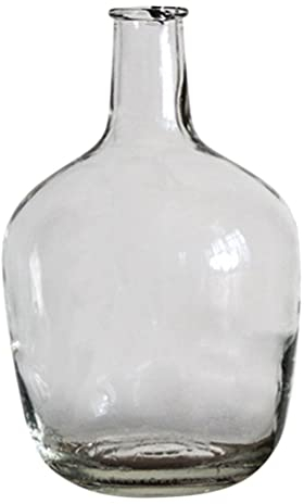 Stout Clear Glass Vase Decorative Glass Bottle Vase Large Balloon Floor Jug Bubble Vase Round Floral Vase for Wedding Home Office