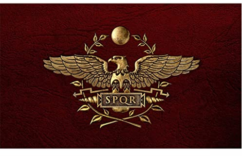 NIDONE SPQR Bandiera Senatus Senato di Populusque Romanus Impero Romano Bandiera con Occhielli 3x5FT Ornamenti da Parete