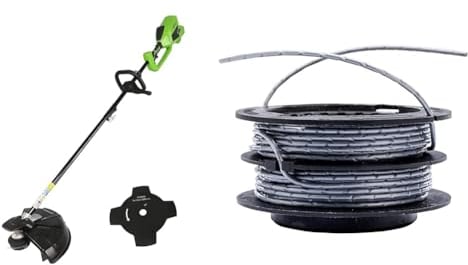 Greenworks 40V Decespugliatore a Batteria Con Motore Brushless, Altezza Regolabile & Bobina a Doppio Filo 2930507, Diametro Del Filo Da 2mm, 4.8m Totale
