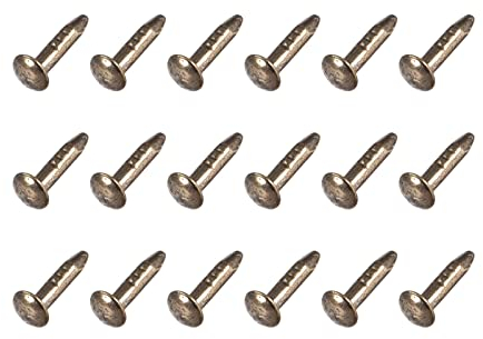 METALLIXITY Pequeños Clavos (1,2x6mm) 300uds, Carbono Acero Pequeños Herraje Clavos - para Electrodomésticos Carpintería, Tono Bronce