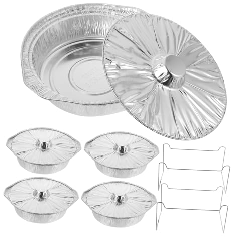 MAGICLULU 1 Jeu Casserole De Poisson Grillé En Aluminium Poêle En Casseroles Jetables En Aluminium Plats à Rôtir Jetables Pots En Aluminium Jetables Rôtissoires Jetables Le Fer Four Barbecue