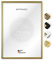 ARTFAVES® Bilderrahmen aus Aluminium - 21 x 30 cm - GOLD - Alu Rahmen, Fotorahmen, Posterrahmen für Collage, mit Schutzfolie