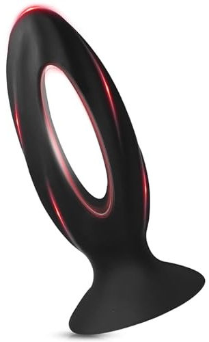 AMZII Plug Anal Creux Anal Gode Ventouse en Silicone,Plug Anale Gode Anale,Extenseur Homme,Plugs Anals Plug Femme Débutante,Godes Sex Toys Anals Dilatateurs (L)