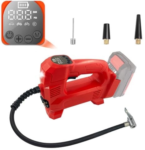 URUN Akku Kompressor für Einhell Power X-Change 18V Akku, 150PSI tragbare Luftkompressor mit digitalem Manometer für Auto, Akku-Autokompressor für Motorrad, Fahrrad Bälle (Keine Batterie)