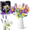 IKIDSUN Blumenstrauß Baukasten, 891PCS DIY künstlichen Blumenstrauß Set (Purple)