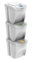 WELL HOME - Juego de 3 cubos de reciclaje de 3x 25litros color blanco