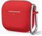 Oakxco für Airpods 4 Hülle Karabiner, Wasserdicht und Stoßfest Silikon Protective Case, Apple Airpods 4th Generation Case Weiches, Elegant Kawaii Einfarbig Design für Damen Männer, Rot