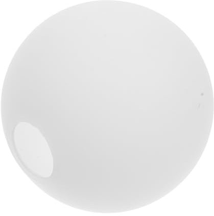 Runder Ersatzlampenschirm aus Weißem Glas, Modern und Minimalistisch