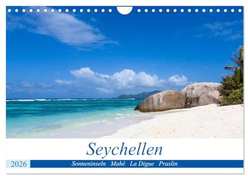 Seychellen. Sonneninseln - Mahé, La Digue, Praslin (Wandkalender 2026 DIN A4 quer), CALVENDO Monatskalender (CALVENDO Orte)