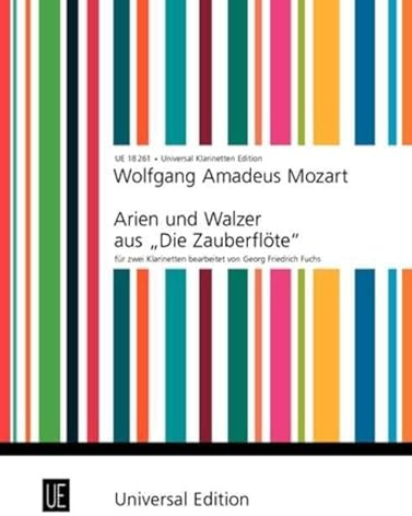 Arien und Walzer: aus Die Zauberflöte. 2 Klarinetten. Spielpartitur.