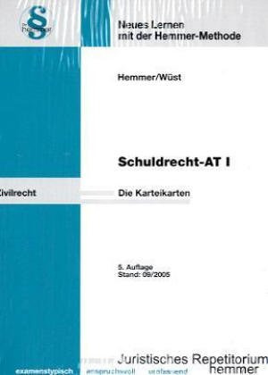 Schuldrecht AT I: Karteikarten (Karteikarten - Zivilrecht)