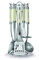 Morphy Richards 975065 Kitchen Utensil Set, Accents Range, Kitchen Tool Set, Stainless Steel, Ivory Cream, 5-Piece , 18 x 18 x 37.5 cm